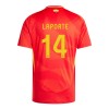 Maglia ufficiale Spagna Aymeric Laporte 14 Casa Euro 2024 per Uomo